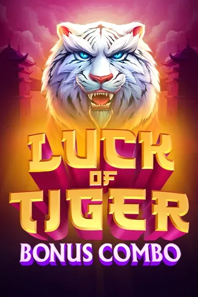 Luck of Tiger Bonus Combo slot featuring a glowing white tiger on purple