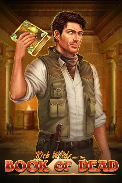 Book of Dead slot featuring adventurer Rich Wilde with a golden book