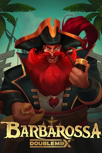 Barbarossa DoubleMax slot with a fierce red-bearded pirate